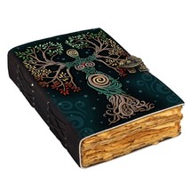Leather Mother Earth Printed Unruled Personal Notebook Diaries for Offic... - £39.33 GBP