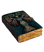 Leather Mother Earth Printed Unruled Personal Notebook Diaries for Offic... - £39.33 GBP