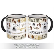 Coffee Beans : Gift Mug Cup Spoon Tea Kitchen Pattern Espresso Wall Decor Cappuc - £12.74 GBP