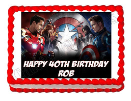Avengers Captain America Civil war edible cake topper cake decoration sheet - £7.80 GBP