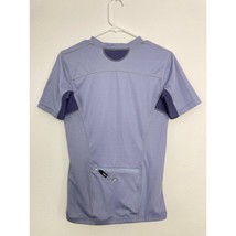 Louis Garneau Purple Tee Shirt Women Medium V-Neck Short Sleeves Zipper ... - $23.76