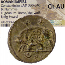 She Wolf Twins. Rare Ric R2 Epfig Hoard Ngc Choice Au Constantine The Great Coin - £290.63 GBP