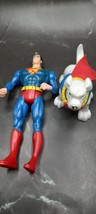 Vintage Superman Figure And Krypto Super Hero Dog - £12.82 GBP