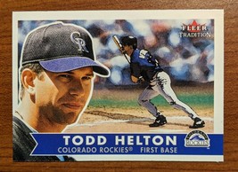 Todd Helton Colorado Rockies 2001 Fleer Tradition #314 - Fast Shipping - $2.27