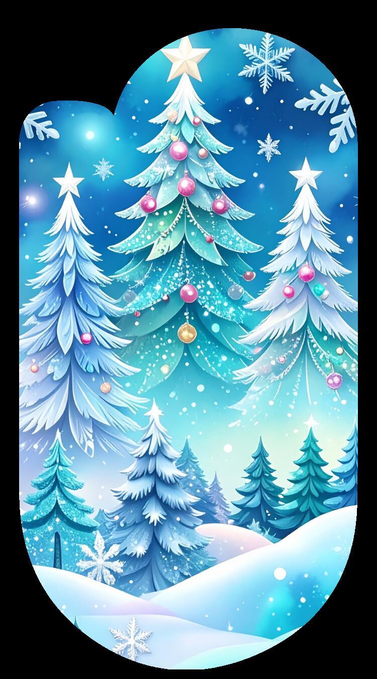 Winter Christmas Tree Paperclip Design Clipart 120PNG Digital Download  Bundle Item image 10