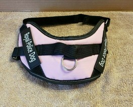 Dog Harness Pink with Leash Hook Size Small Royal Police Dog  - £7.84 GBP