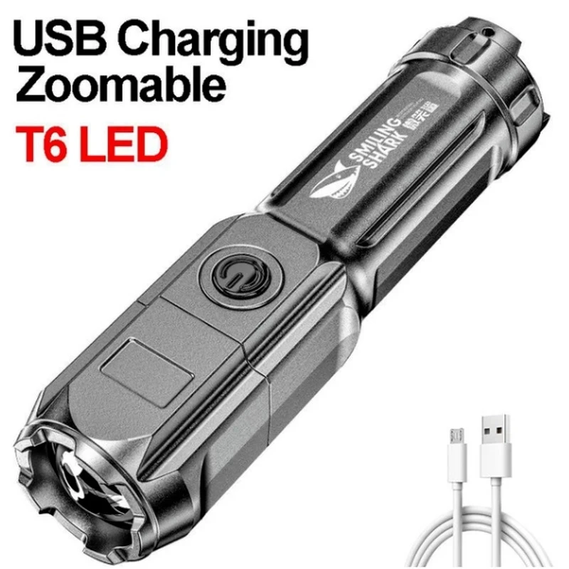 Sporting Strong Bright Mini Led Flashlight Usb Rechargeable Battery Power Bank F - £23.90 GBP