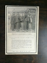 Vintage 1901 Pears Soap Christian Missionaries in China Full Page Origin... - $6.64