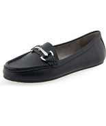 Aerosoles Womens 9 M Black Faux Leather Slip On Flat Loafers DISPLAY FN5 - $61.83 CAD