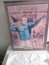 Paul Hornung Autograph Notre Dame Football Heisman Poster Early 90s Green Bay - £42.22 GBP