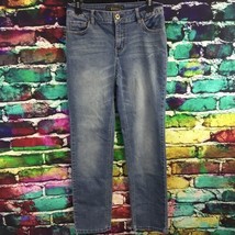 Women&#39;s Cato Sz 6 Denim Jeans Straight Leg Embellished - £11.63 GBP