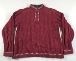 Woolrich Pullover Damen Medium Heather Rot Grau Quarter Zip Nordisch Nor... - $33.65