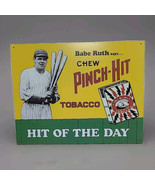 Babe Ruth 12x16&quot; VTG Reproduction Tin Sign &quot;Pinch-Hit&quot; Tobacco Wall Deco... - $279.78 MXN