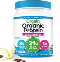 Orgain Organic Protein + Superfoods Powder, Vanilla Bean - 21g of Protein, Vegan - £39.95 GBP