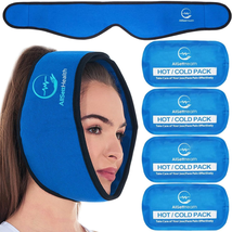 Face Ice Pack Wrap for TMJ Relief, Wisdom Teeth, Jaw, Head and Chin, 4 R... - £19.89 GBP