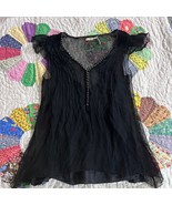 Vintage Max Studio Special Edition Women Y2K Silk Fairy Top Size XS Dain... - €25,76 EUR