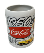 Vintage 1998 Large 1950s Generation Coca Cola Ceramic Mug Stein 5" Tall - £10.42 GBP