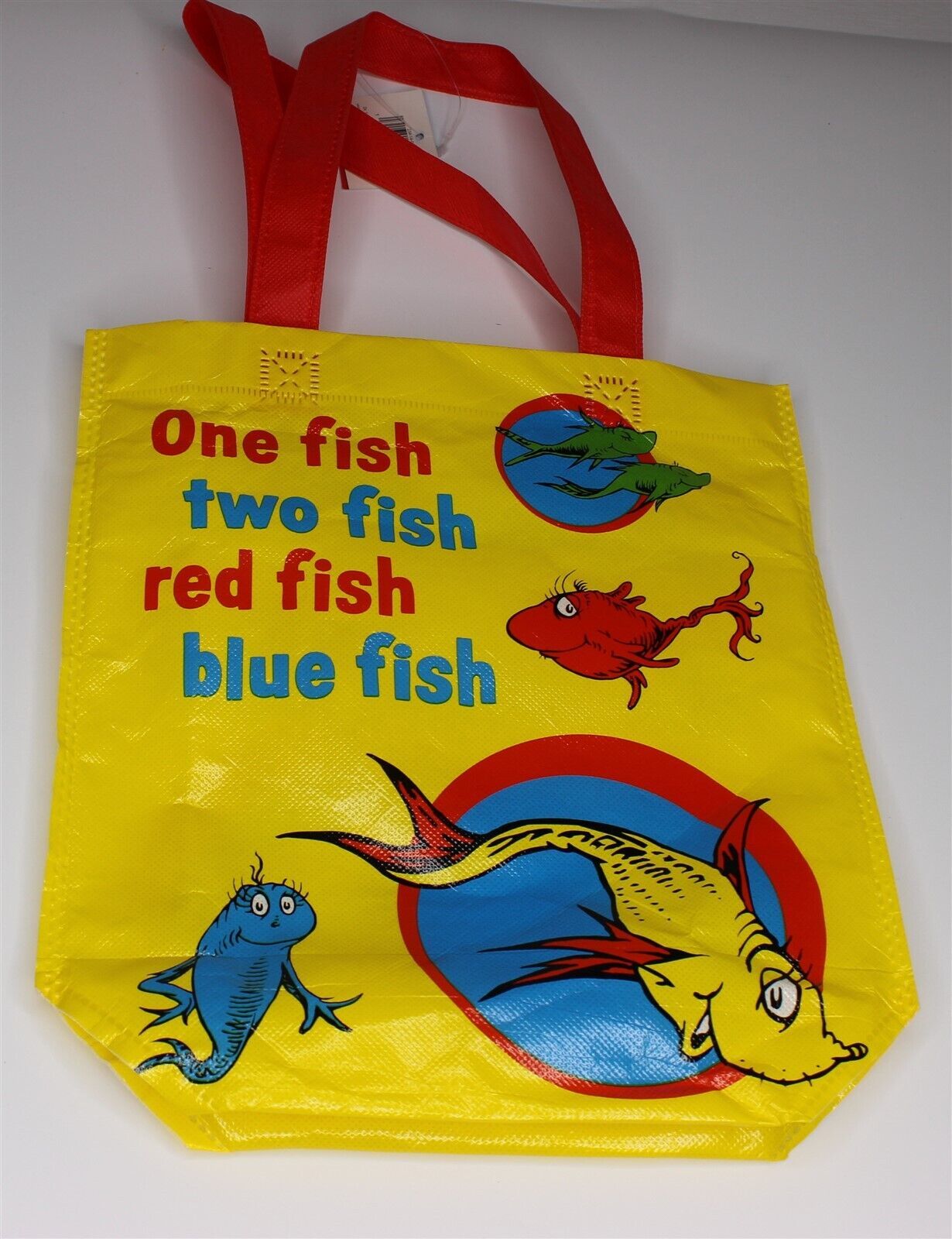 Dr. Seuss Tote Bag One Fish Two Fish Red Fish Blue Fish - $9.04