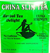 China Slim Tea Herbal Dieter&#39;s Delight - Extra Strength (36 Tea Bags) 3.17 oz - £7.50 GBP