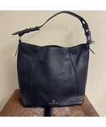 Michael Kors $278 Lucy Black Pebbled Leather Medium Hobo Shoulder Bag Ma... - $150.92 CAD