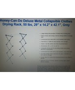 Honey-Can-Do Deluxe Metal Collapsible Clothes Drying Rack 50 lbs 29&quot; x 1... - $46.13 CAD