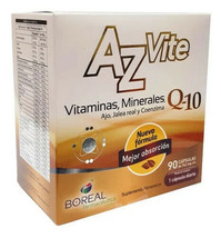 AZVite Vitamins &amp; Minerals~Garlic, Royal Jelly &amp; Coenzyme Q10~90 Capsules - £36.03 GBP