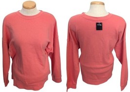 George Plus Women&#39;s Popover Crew Sweater Coral Pink 3X NWT - $19.99