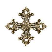 DoreenBeads Zinc Based Alloy Pendants Cross Antique Bronze Filigree Men Women Je - £14.14 GBP