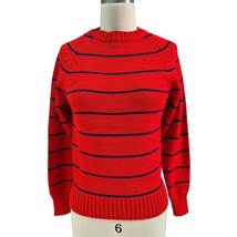 NWT VTG 80s 90s Currants JERi-Jo Red Sweater Blue Stripe Womens Sz. M - $42.77