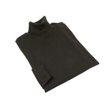 Men PRINCELY Italian Wool Blend Turtle Neck Pullover Slim 84001-80 Brown 109 image 4