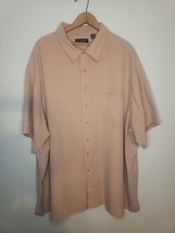 Size 4X Roundtree and Yorke 78% Modal 22% Polyester Button Up Shirt Orange - £9.98 GBP