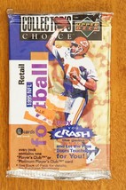Vintage Sealed Pack NFL Football Trading Cards Upper Deck 1995 Collectors Choice - £2.67 GBP