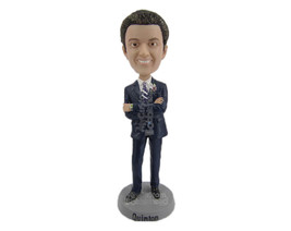 Custom Bobblehead Best Man Wearing Formal Outfit Ready For The Ceremony - Weddin - £71.36 GBP