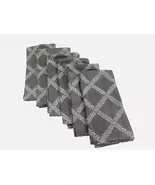 Lenox Laurel Leaf Pewter Gray 6pc Napkin Set - $38.00