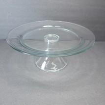 Anchor Hocking Glass Clear 10.5&quot; Pedestal Cake Stand - £7.77 GBP