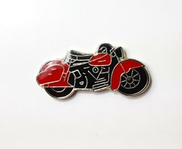 Black Red Low Motorcycle Pin Hat Tac Biker Enamel Backpack Flair - £3.50 GBP