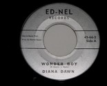 Diana Dawn Wonder Boy Target Unknown 45 Rpm Record Vintage Ed Nel Label ... - $499.99