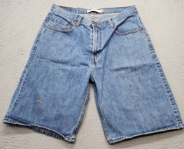 Levi&#39;s Jean Shorts Mens Size 34 Blue Denim Loose Fit Flat Front Cotton P... - $23.05