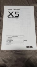 GENUINE KORG X5 MUSIC SYNTHESIZER SERVICE MANUAL - £10.93 GBP