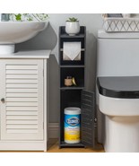 Toilet Paper Cabinet Storage Holder Stand for 4 Rolls Bathroom Cleaning ... - $470.96 MXN