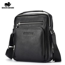 Genuine Leather Men&#39;s Bag Business  Shoulder Crossbody Bag Christmas Gift design - £90.31 GBP