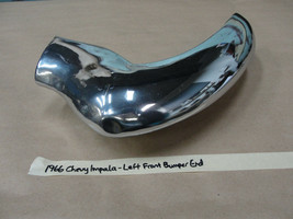 1966 Chevy Impala LEFT DRIVER SIDE CHROME FRONT BUMPER END *SOLID* NICE ... - $98.99