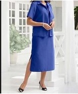 Women&#39;s Career Office Work day night Church teal color jacket dress plus... - $39.99