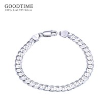 Fashion 100% 925 Sterling Silver Bracelets For Man Romantic Jewelry Accessories  - £41.91 GBP