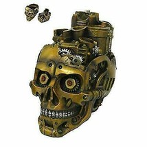 Mad Max Steampunk Nautilus Submarine Pipes Robot Skull Decorative Box Figurine - £35.24 GBP