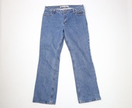 Vintage Harley Davidson Womens Size 10 Distressed Spell Out Flared Denim Jeans - £46.70 GBP