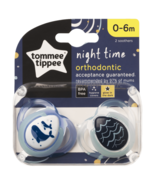 Tommee Tippee Night Time Orthodontic Soothers 0-6m 2 Pack - $1,498.69 MXN