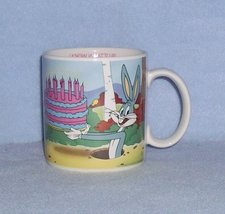Applause Warner Bros Happy Birthday Doc 1988 #19485 Mug Bugs Bunny Elmer Fudd - $4.99