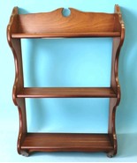 Handmade Solid Wood Tea Cup &amp; Saucer 3-Tier Display Wall Mount Shelf 30&quot;... - $244.21 CAD