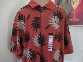 Ocean Pacific Men&#39;s knit Polo Shirt Large NWT burnt orange tan black pal... - $13.50